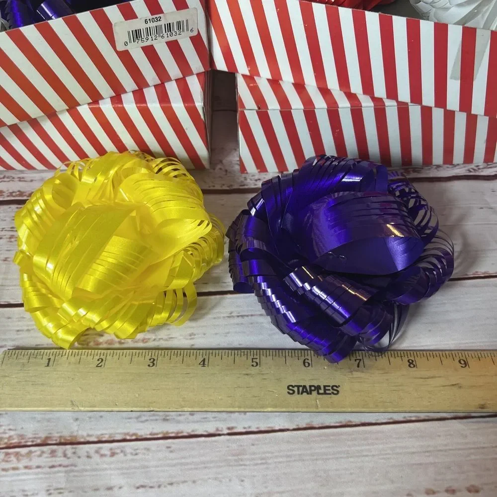 Vintage 14 Boxes Of Gift Ribbon Bows 6‎ Per Box Multi Colored - Great For Gifts